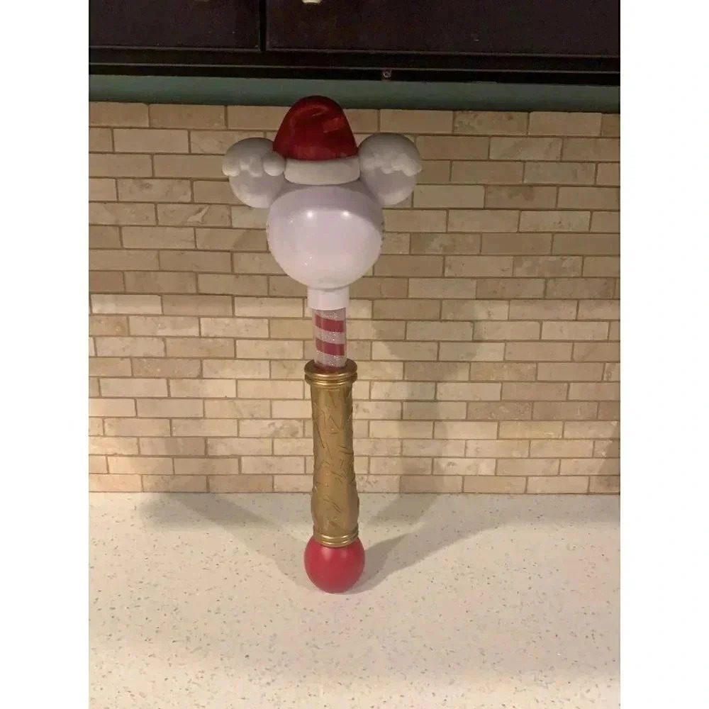 Disney Parks Santa Mickey‎ Mouse Glow Super Bubble Blower Wand lights up 18"  bm